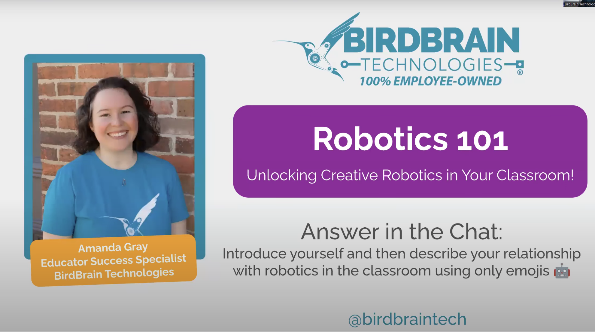 Robotics 101 webinar