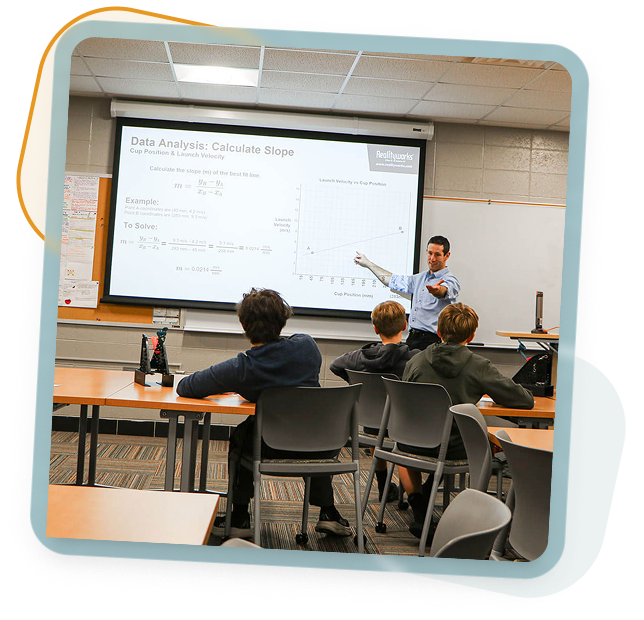 Teacher presenting DataSnap lesson in classroom