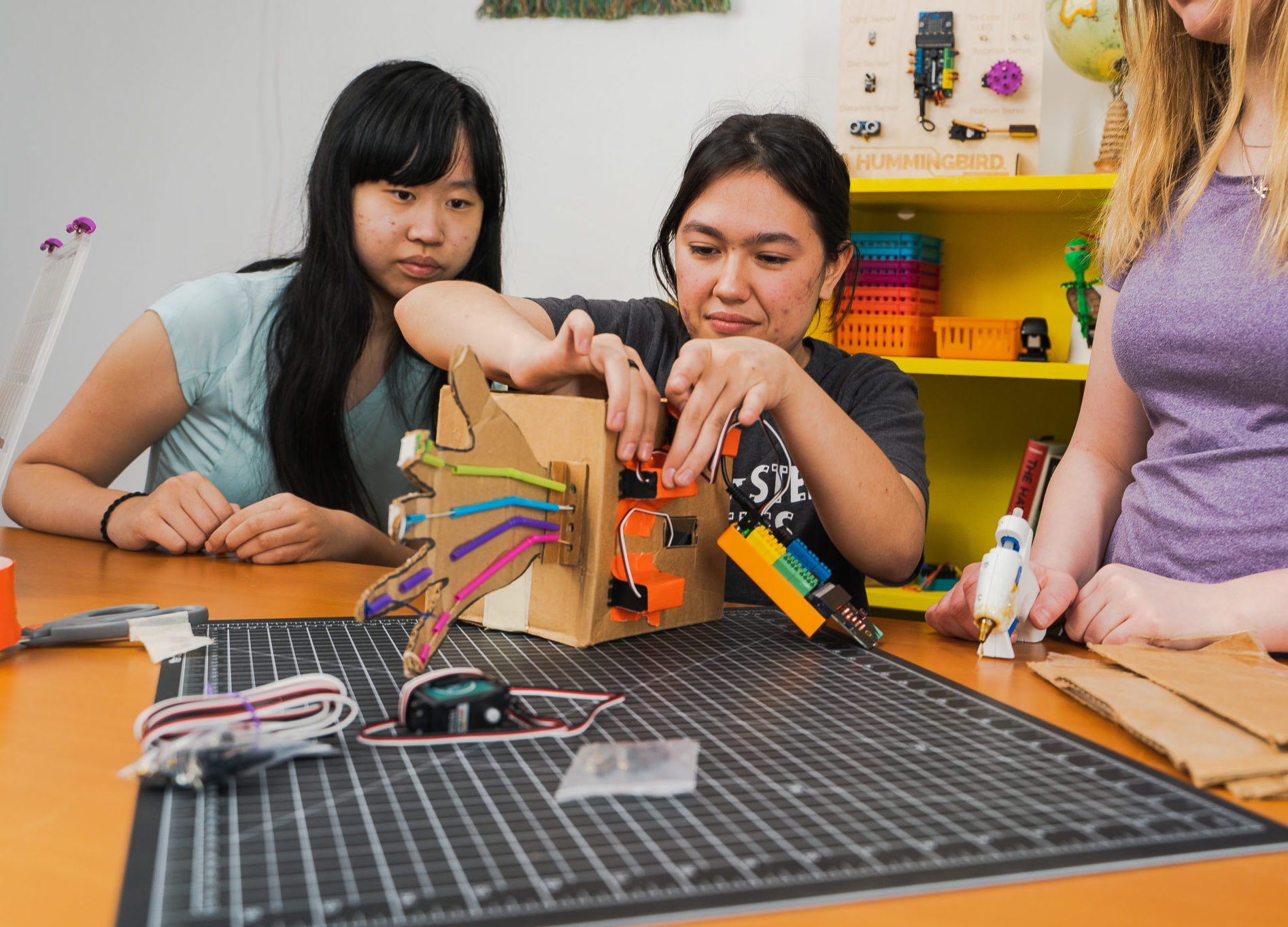 Students working in a collaborative classroom